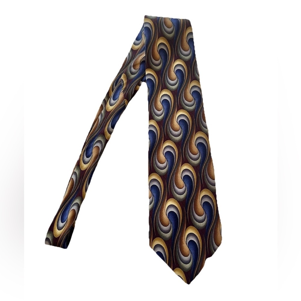 VTG Cocktail BRANDY Under A Microscope Silk Tie-90’s Y2K Art Deco Collectible